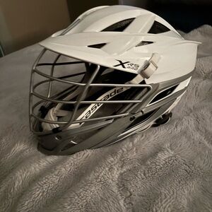Cascade XRS Pro White and Gray Lacrosse Helmet
